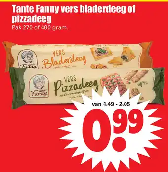 Dirk Tante Fanny vers bladerdeeg of pizzadeeg aanbieding