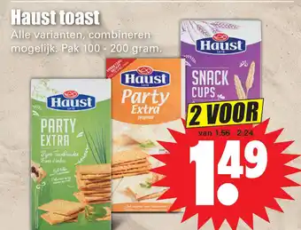 Dirk Haust toast aanbieding