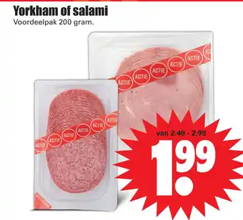 Dirk Yorkham of salami aanbieding