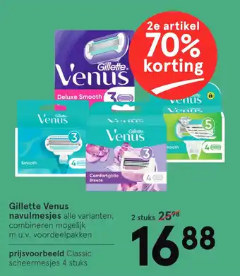 Etos Gillette Venus navulmesjes aanbieding