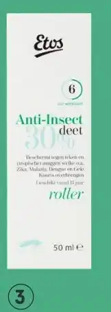 Etos Etos Deet 30% Anti-Insect roller 50 ml aanbieding