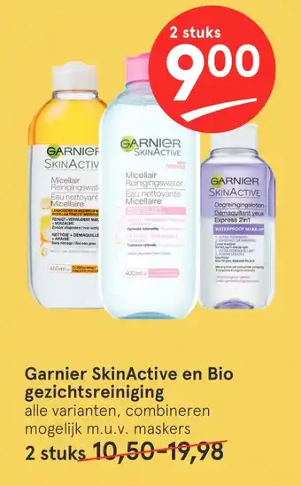 Etos Garnier SkinActive en Bio gezichtsreiniging aanbieding