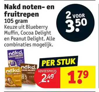 Kruidvat Nakd noten- en fruitrepen aanbieding