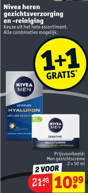 Kruidvat Nivea heren gezichtsverzorging en -reiniging aanbieding