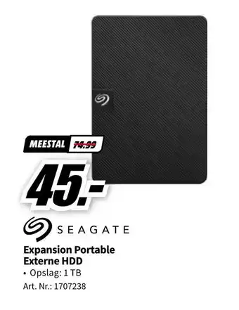 MediaMarkt SEAGATE Expansion Portable Externe HDD aanbieding