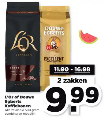 PLUS L'Or of Douwe Egberts Koffiebonen aanbieding