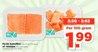 PLUS PLUS Zalmfilet of -blokjes aanbieding