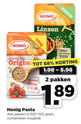 PLUS Honig Pasta aanbieding