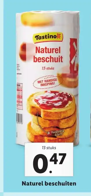 Lidl Naturel beschuiten aanbieding