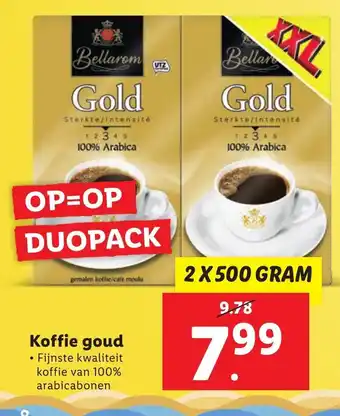 Lidl Koffie goud 2 x 500 gram aanbieding