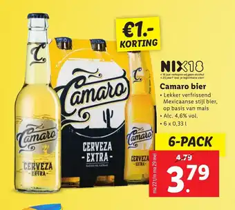 Lidl Camaro bier 6 x 0,33 l aanbieding