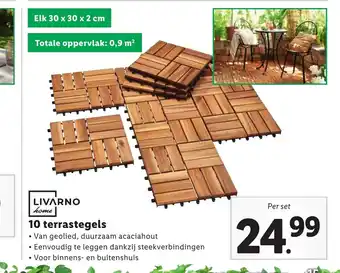 Lidl LIVARNO home 10 terrastegels aanbieding