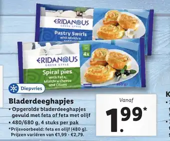 Lidl Bladerdeeghapjes aanbieding
