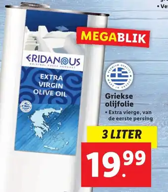 Lidl Griekse olijfolie 3 liter aanbieding