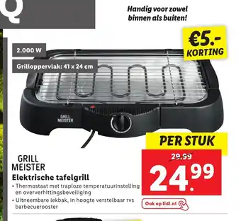 Lidl GRILL MEISTER Elektrische tafelgrill aanbieding