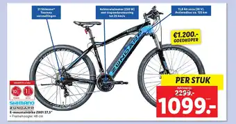 Lidl SHIMANO ZUNDAPP E-mountainbike Z801 27,5" Framehoogte: 48 cm aanbieding