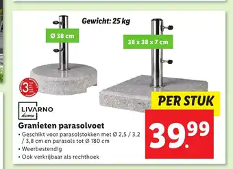 Lidl LIVARNO home Granieten parasolvoet aanbieding