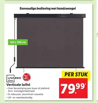 Lidl LIVARNO home Verticale luifel 140 x 250 cm aanbieding