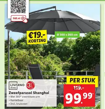 Lidl LIVARNO home Zweefparasol Shanghai aanbieding