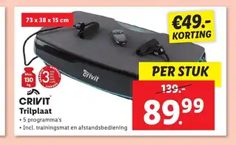 Lidl CRIVIT Trilplaat 73 x 38 x 15 cm aanbieding