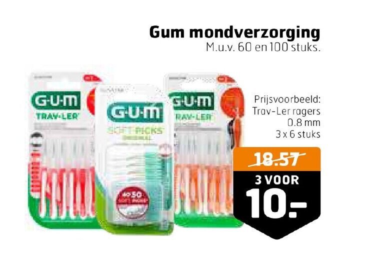 Trekpleister Gum mondverzorging aanbieding