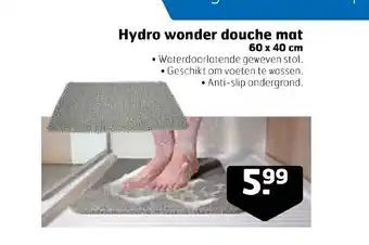 Trekpleister Hydro wonder douche mat 60 x 40 cm aanbieding