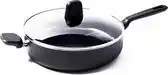 Bol.com Greenpan memphis hapjespan 28cm - zwart - inductie - pfas-vrij aanbieding