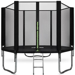 Fitwinkel.nl Virtufit trampoline met veiligheidsnet - zwart - 251 cm - tweedekans aanbieding