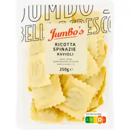 Jumbo Jumbo verse pasta ravioli ricotta & spinazie 250g aanbieding