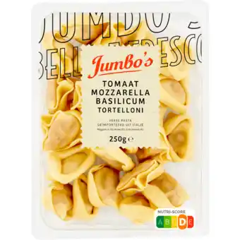 Jumbo Jumbo verse pasta tortelloni tomaat, mozzarella & basilicum 250g aanbieding