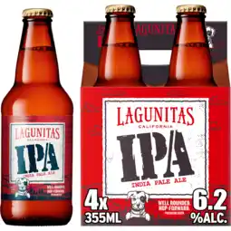 Jumbo Lagunitas ipa bier fles 4 x 35, 5cl aanbieding