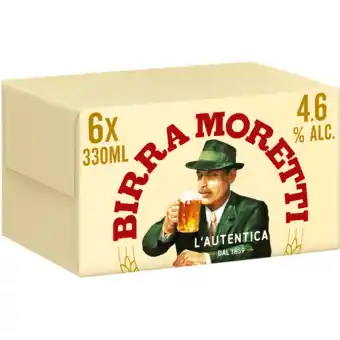 Jumbo Birra moretti l'autentica bier blik 6x33cl aanbieding