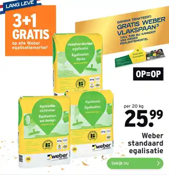 GAMMA Weber standaard egalisatie aanbieding