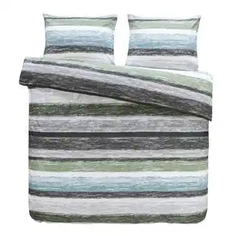 Leen Bakker Comfort dekbedovertrek matthew - blauw/groen - 240x200/220 cm aanbieding