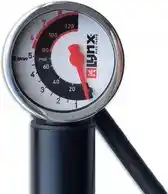 Bol.com Lynx mini fietspomp - met framehouder en nanometer - zwart aanbieding