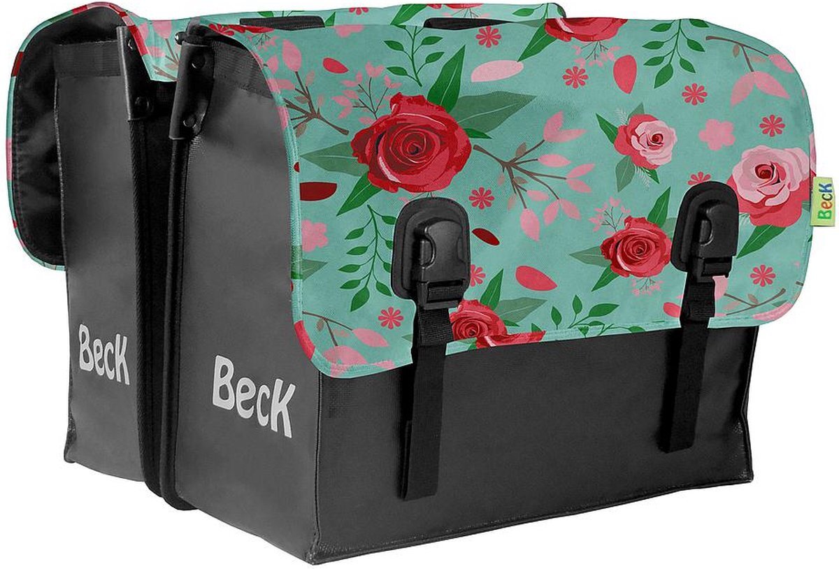 Bol.com Beck classic dubbele fietstas - 46 liter - flowers aanbieding