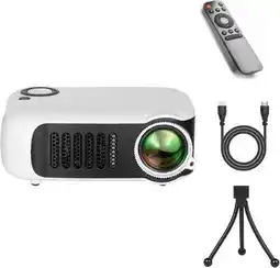 Bol.com Upgrade mini beamer - mini beamer projector - pocket beamer a2000 - inclusief hdmi kabel - draagbaar - wit aanbieding