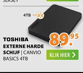 Expert Toshiba Externe Harde Schijf 4TB aanbieding