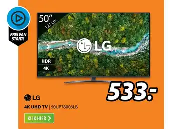 Expert LG 4K UHD TV 50UP78006LB 127 cm aanbieding