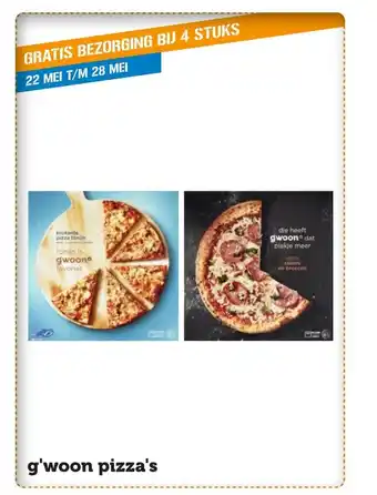 Coop G'woon pizza's aanbieding