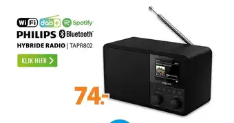 Expert Philips Bluetooth Hybride Radio TAPR802 aanbieding