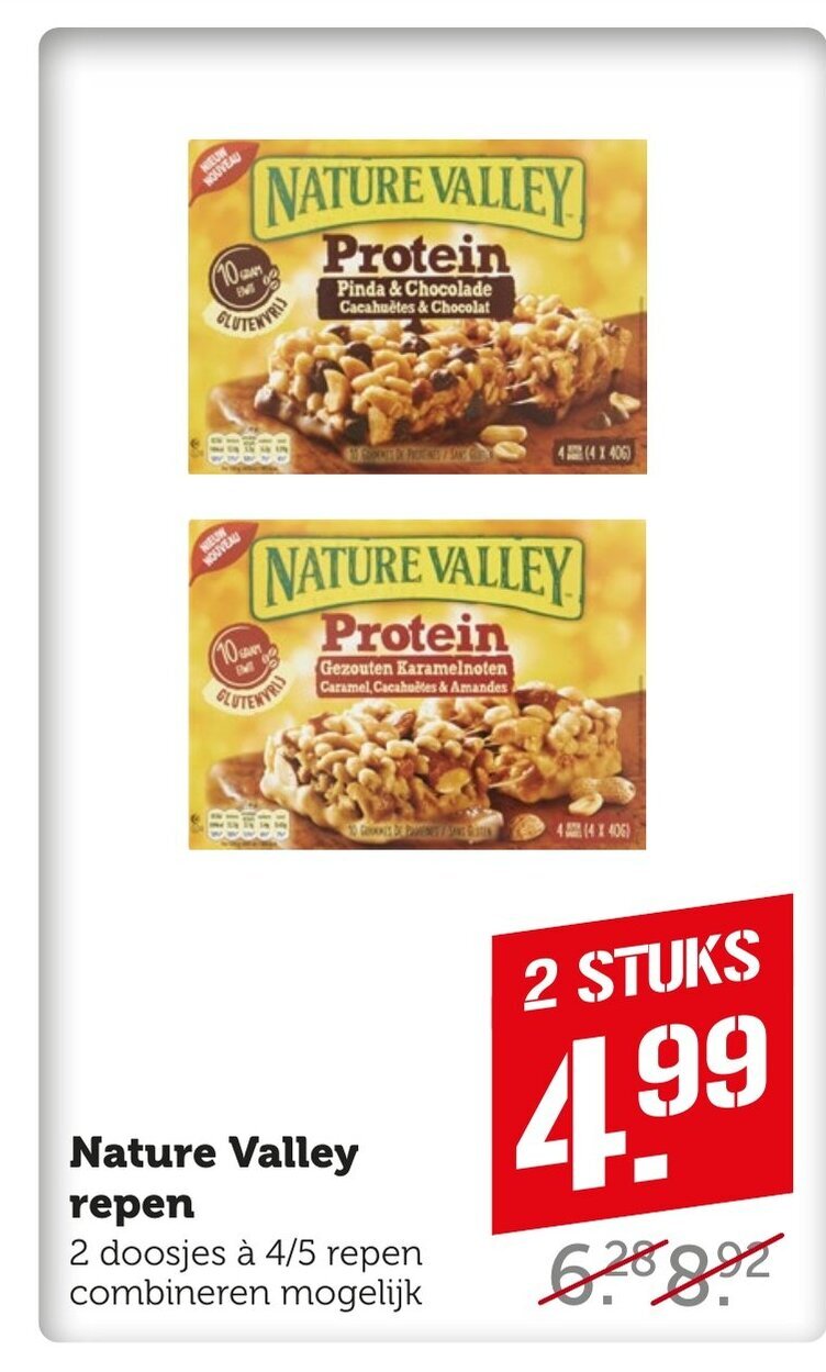 Nature Valley repen 2 doosjes à 4/5 repen combineren mogelijk