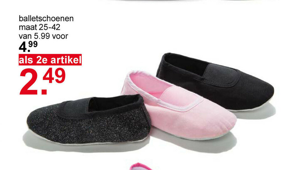 Balletschoenen maat 25 42 van aanbieding bij Scapino