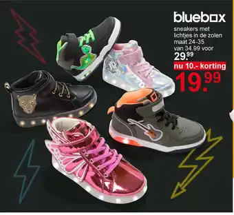 Scapino Bluebox sneakers met lichtjes in de zolen maat 24-35 aanbieding