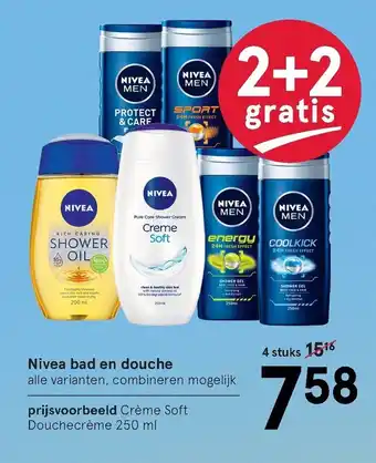 Etos Nivea bad en douche aanbieding