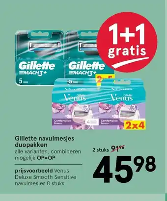 Etos Gilette navulmesjes duopakken aanbieding