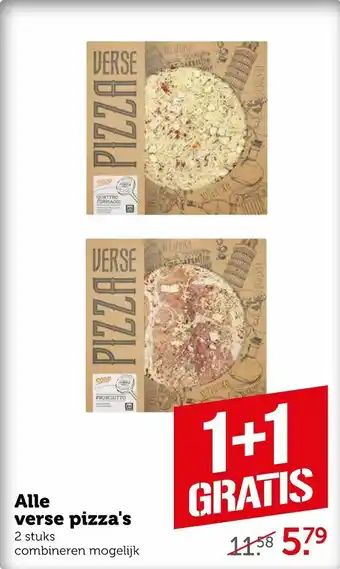 Coop Alle verse pizza's aanbieding