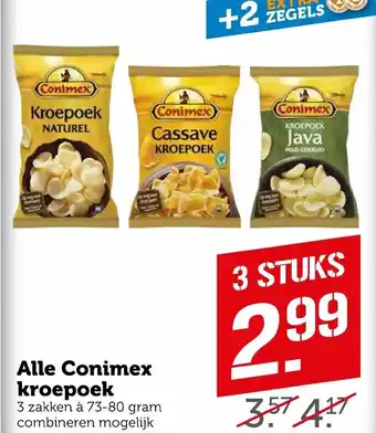 Coop Alle conimex kroepoek 70-80g aanbieding