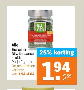 Albert Heijn Alle Euroma aanbieding