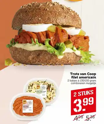 Coop Trots van coop filet americain aanbieding